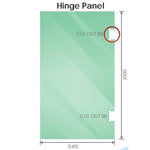 120cm Wall to Wall Frameless Shower Screen with Chrome Channel and SS Hinges - Furniture > Bathroom > Shower Heads &
