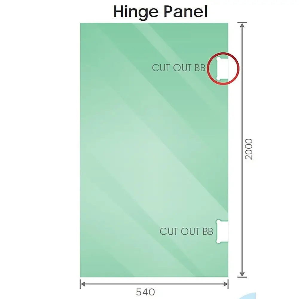 120cm Wall to Wall Frameless Shower Screen with Chrome Channel and SS Hinges - Furniture > Bathroom > Shower Heads &