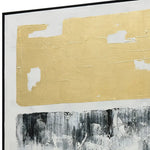 120X120cm Tonal Trilogy Black Framed Hand Painted Canvas Wall Art - Home & Garden > Wall Art