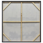 120X120cm Tonal Trilogy Black Framed Hand Painted Canvas Wall Art - Home & Garden > Wall Art