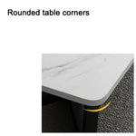 120x60cm Glossy Pandora Minimalist Slate Coffee Table Marble Tea Table Living Room Rectangle Cocktail Side Table Solid