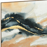 120X80cm Riptide Reverie Dark Wood Framed Hand Painted Canvas Wall Art - Home & Garden > Wall Art