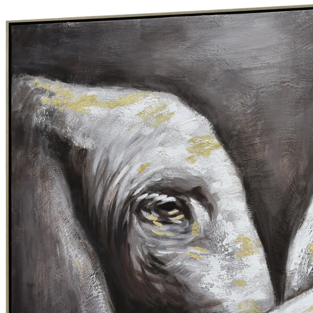 120X80cm Tusker Ties Champagne Framed Hand Painted Canvas Wall Art - Home & Garden > Wall Art