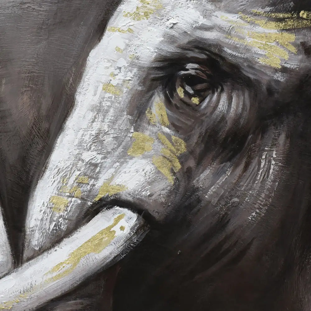 120X80cm Tusker Ties Champagne Framed Hand Painted Canvas Wall Art - Home & Garden > Wall Art