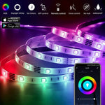 12M LED Strip Lights Rope Light for Bedroom and Home (5050 Lights Strip App with Remote Control) - Home & Garden >