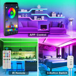 12M LED Strip Lights Rope Light for Bedroom and Home (5050 Lights Strip App with Remote Control) - Home & Garden >