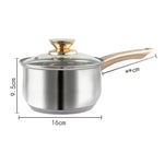 12Piece Cookware Set Kitchen Stainless Steel Stock Pot Pan Sets Saucepan Casserole - Home & Garden > Kitchenware
