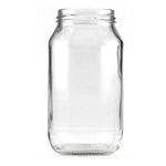 12x 750ml Flint Glass Jars + Twist Lids - Round Food Storage Preserving Jar - Home & Garden > Storage