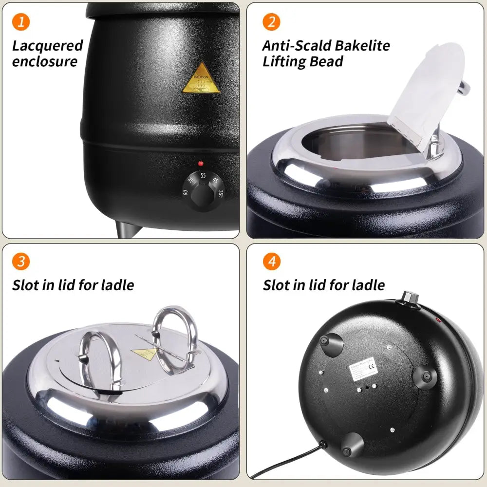 13L Restaurant Electric Buffet Food Warmer Commercial Food Warmers Soup Warmer - Appliances > Kitchen Appliances