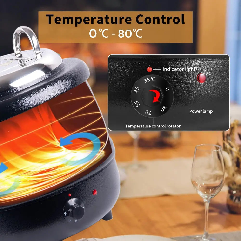 13L Restaurant Electric Buffet Food Warmer Commercial Food Warmers Soup Warmer - Appliances > Kitchen Appliances