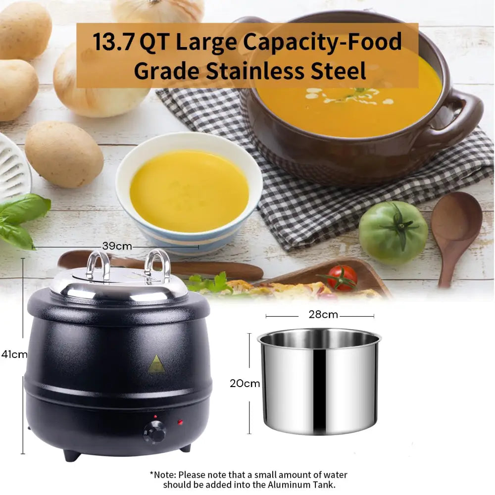 13L Restaurant Electric Buffet Food Warmer Commercial Food Warmers Soup Warmer - Appliances > Kitchen Appliances