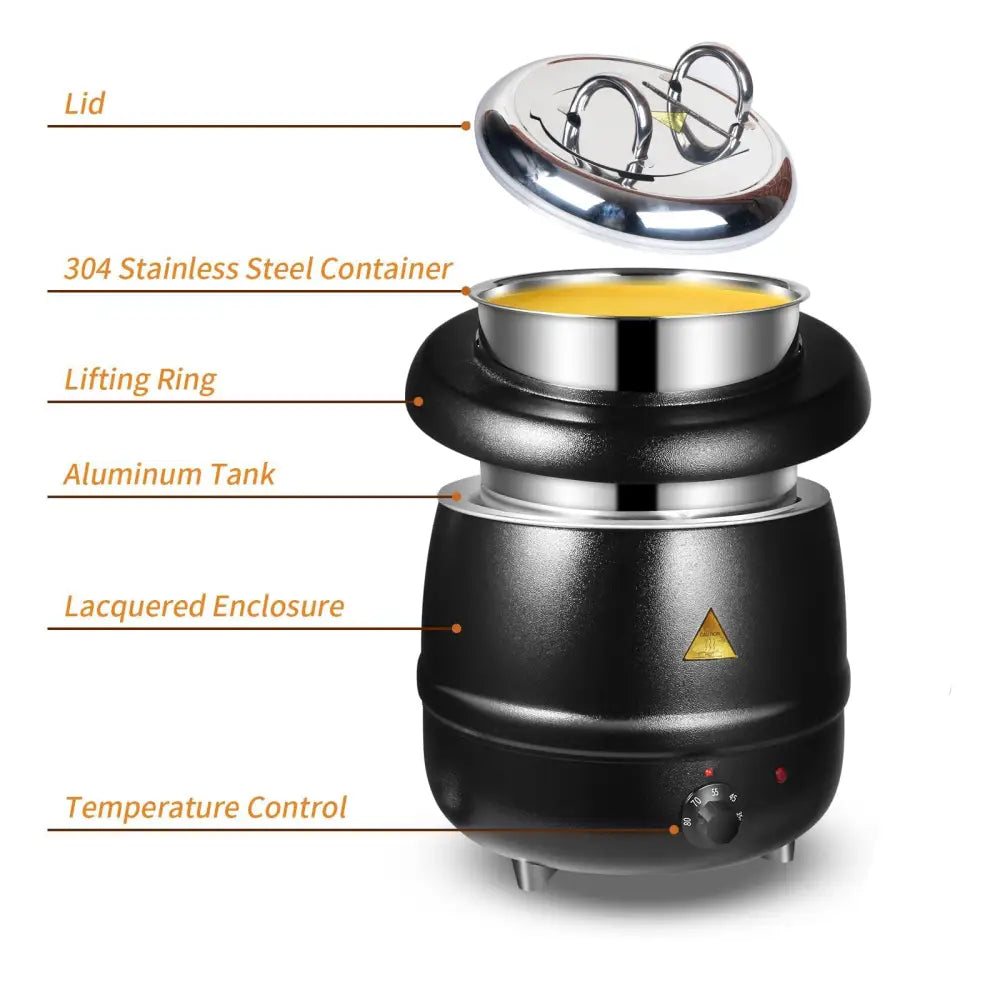 13L Restaurant Electric Buffet Food Warmer Commercial Food Warmers Soup Warmer - Appliances > Kitchen Appliances