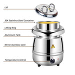 13L Restaurant Electric Buffet Food Warmer Commercial Food Warmers Soup Warmer Silver - Appliances > Kitchen Appliances