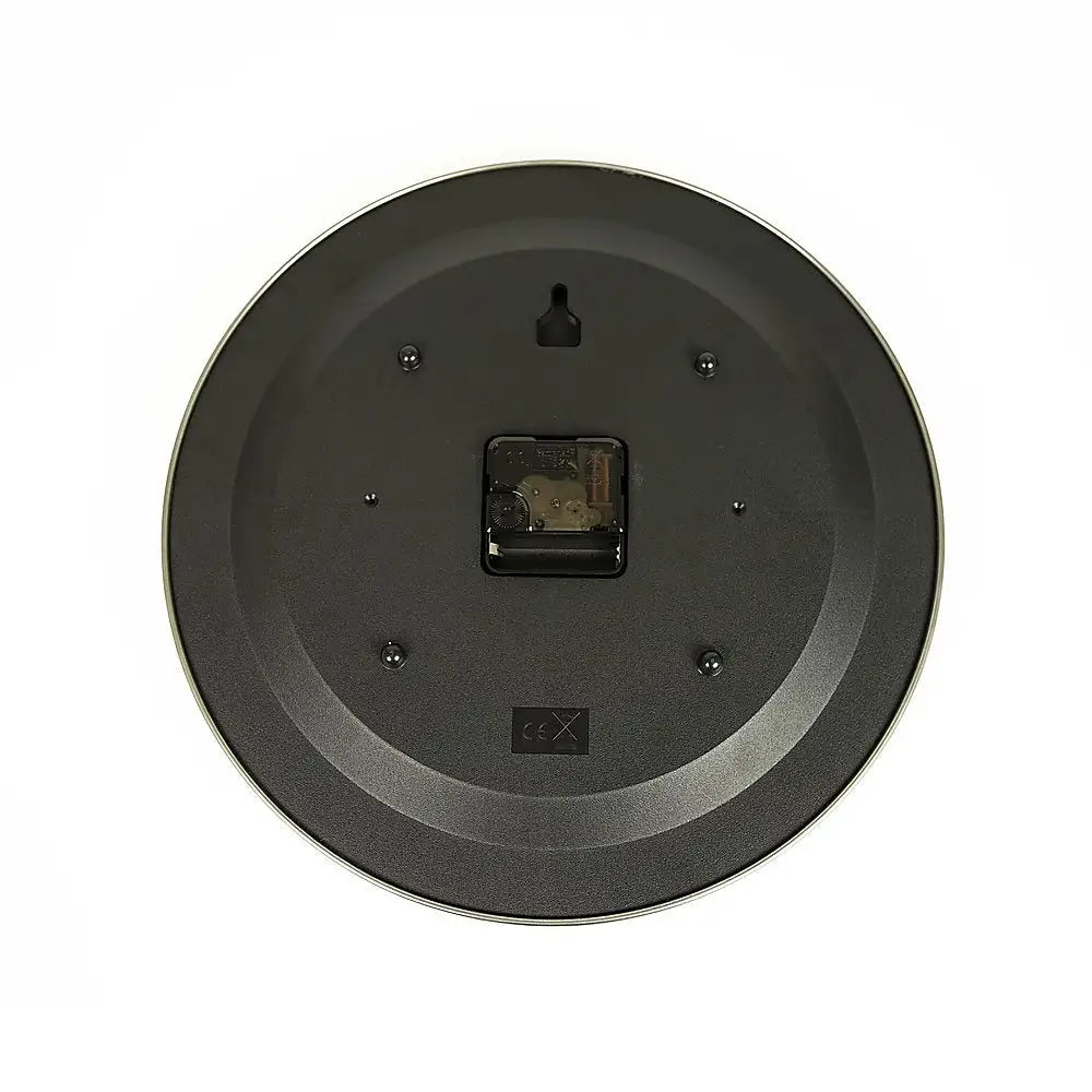14-inch Round Wall Clock Silent Non-Ticking Quartz Battery Operated Wood Grain - Home & Garden > Decor