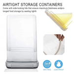 14 Pieces Airtight Food Storage Containers and BPA Free Plastic with Easy Lock Black Lids Labels for Kitchen - Home &