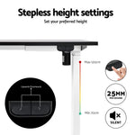 140cm Artiss Electric Standing Desk with Mini Pedal Exercise Bike Home Office - Furniture > Office > Office & Desk