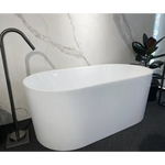 1500/1700*750/800*580mm INS OTTI Noosa Gloss/Matt White Oval Acrylic Freestanding Bathtub - Furniture > Bathroom >