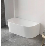 1500/1700*750/800*580mm INS OTTI Noosa Gloss/Matt White Oval Acrylic Freestanding Bathtub - Furniture > Bathroom >