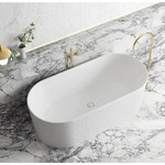 1500/1700*750/800*580mm INS OTTI Noosa Gloss/Matt White Oval Acrylic Freestanding Bathtub - Furniture > Bathroom >