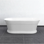 1500*750*560mm Hampton 1500 NF and Gloss White Freestanding Bathtub - Furniture > Bathroom > Bathtubs