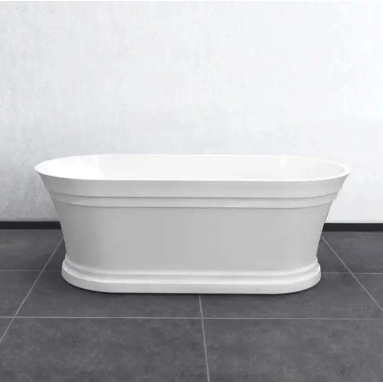 1500*750*560mm Hampton 1500 NF and Gloss White Freestanding Bathtub - Furniture > Bathroom > Bathtubs