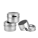 150g Magnetic Spice Jar Stainless Steel Tins - Herb Seasoning Storage Container - Home & Garden > Kitchenware