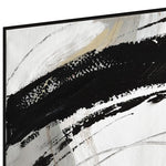 150X50cm Set of 3 Black Framed Hand Painted Canvas Wall Art - Home & Garden > Wall Art