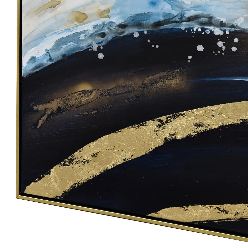 150X70cm Set of 3 Gold Framed Hand Painted Canvas Wall Art - Home & Garden > Wall Art