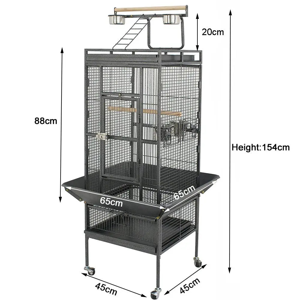 154cm Pet Bird cage Large Play Top Parrot Cockatiel Cockatoo Parakeet Finch Pet - Pet Care > Bird > Bird Cages & Stands
