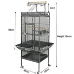 154cm Pet Bird cage Large Play Top Parrot Cockatiel Cockatoo Parakeet Finch Pet - Pet Care > Bird > Bird Cages & Stands