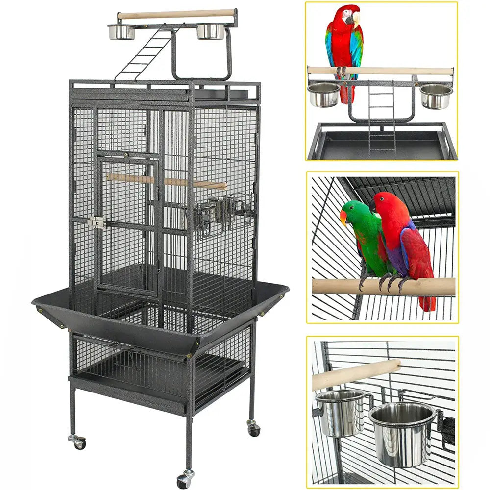 154cm Pet Bird cage Large Play Top Parrot Cockatiel Cockatoo Parakeet Finch Pet - Pet Care > Bird > Bird Cages & Stands