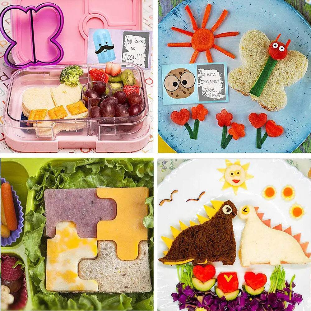16 PCS Sandwich Cutter Kids DIY Toast Mold Bread Food Moulds Xmas Gift - Home & Garden > Kitchenware