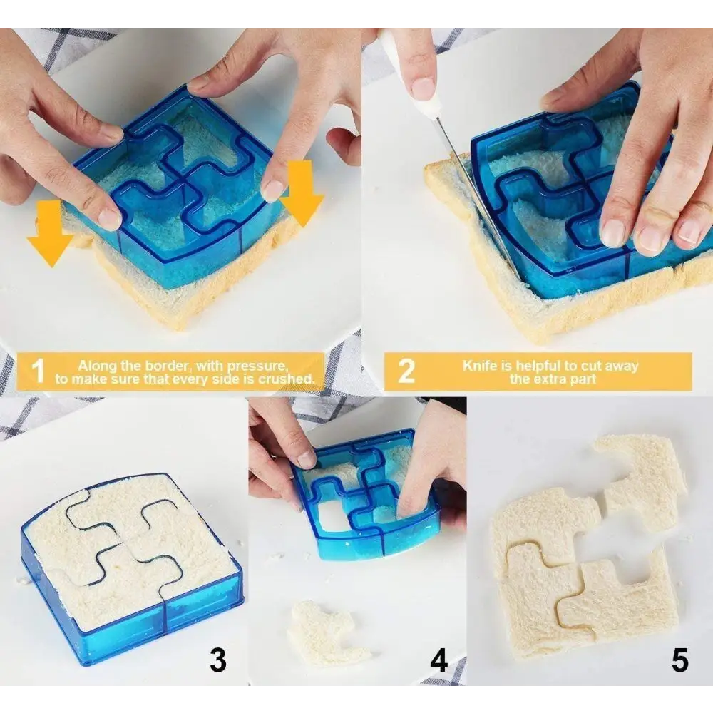 16 PCS Sandwich Cutter Kids DIY Toast Mold Bread Food Moulds Xmas Gift - Home & Garden > Kitchenware