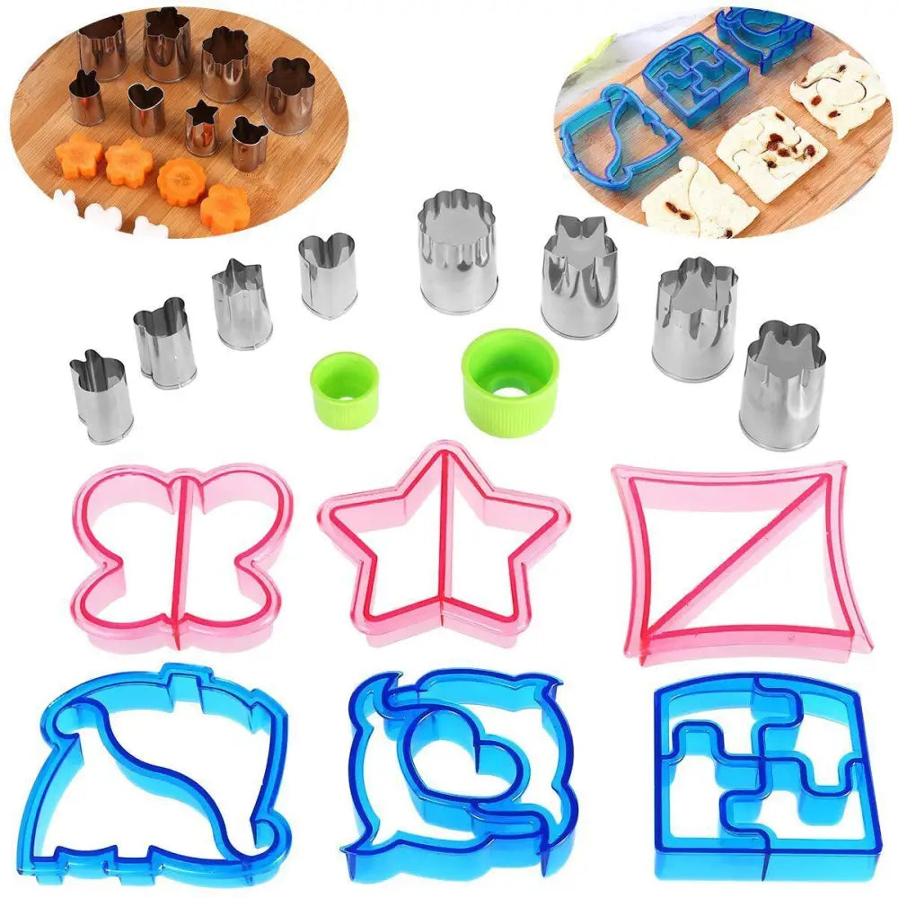 16 PCS Sandwich Cutter Kids DIY Toast Mold Bread Food Moulds Xmas Gift - Home & Garden > Kitchenware