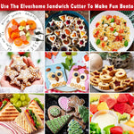 16 PCS Sandwich Cutter Kids DIY Toast Mold Bread Food Moulds Xmas Gift - Home & Garden > Kitchenware