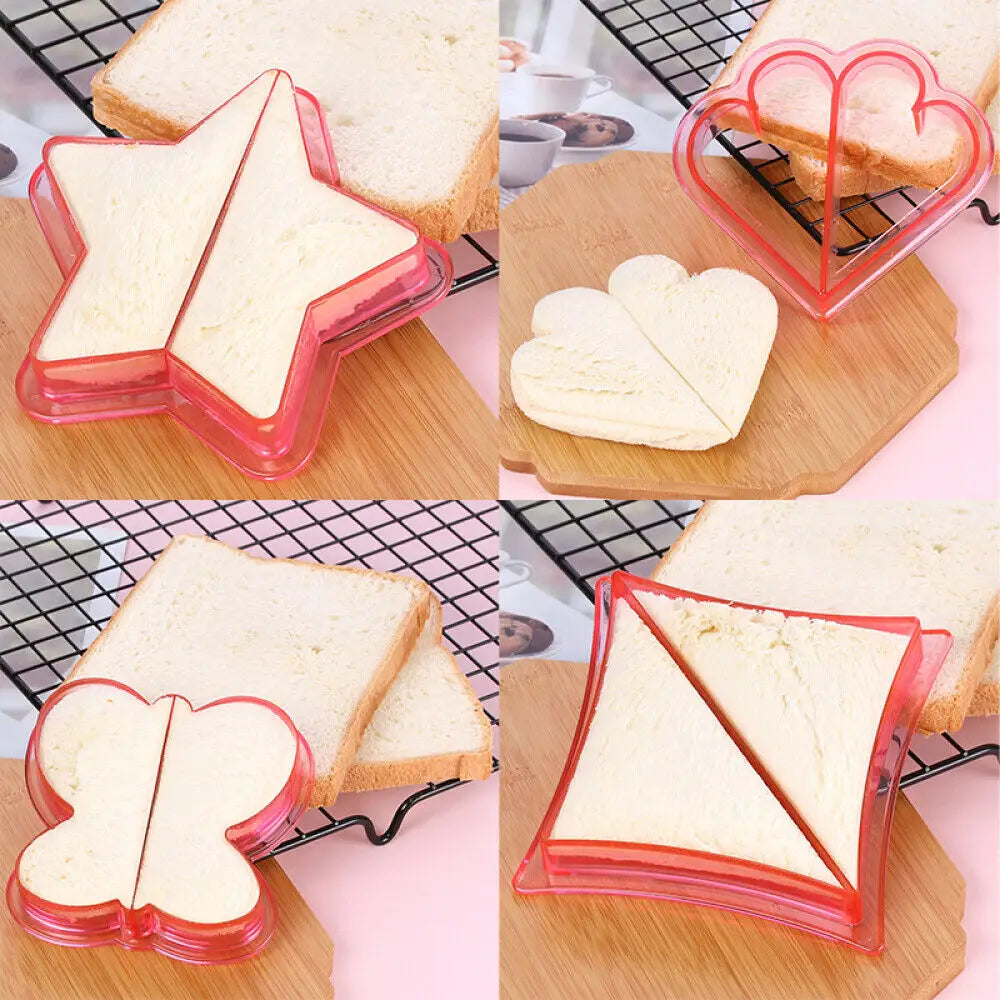 16 PCS Sandwich Cutter Kids DIY Toast Mold Bread Food Moulds Xmas Gift - Home & Garden > Kitchenware