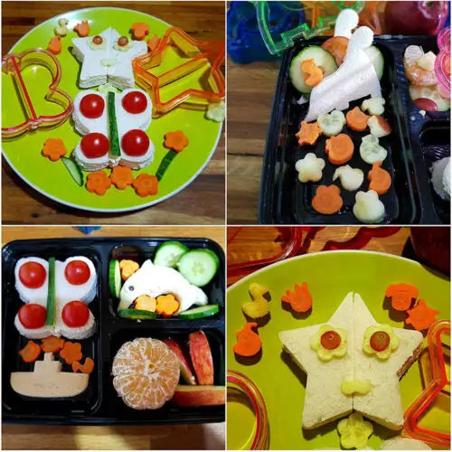 16 PCS Sandwich Cutter Kids DIY Toast Mold Bread Food Moulds Xmas Gift - Home & Garden > Kitchenware
