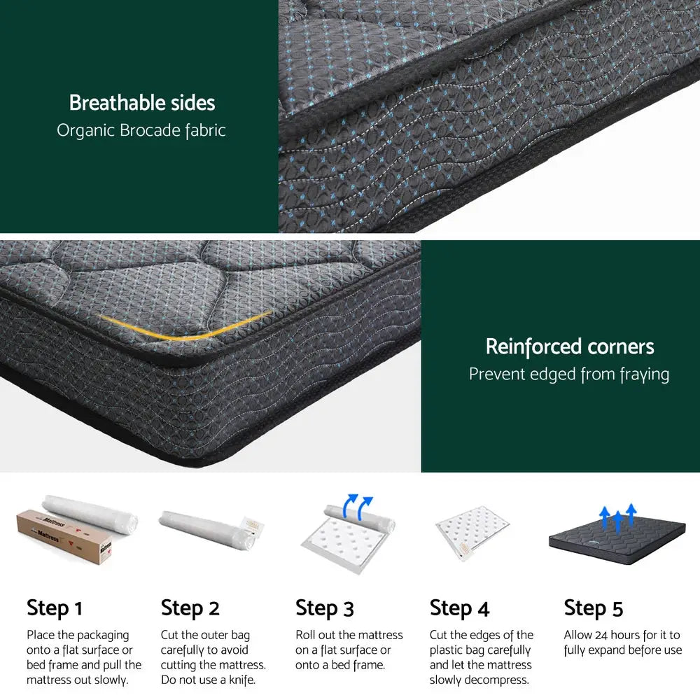 16cm Mattress Giselle Bonnell Spring Double - Furniture > Mattresses > Double Mattress