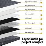 16cm Mattress Giselle Bonnell Spring Single - Furniture > Mattresses > Single Mattress
