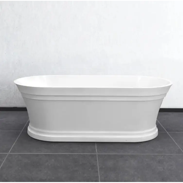 1700*800*560mm Hampton 1700 NF and Gloss White Freestanding Bathtub - Furniture > Bathroom > Bathtubs