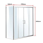 1700 X 700 Sliding Door Safety Glass Shower Screen By Della Francesca - Furniture > Bathroom > Shower Heads & Screens