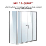 1700 X 700 Sliding Door Safety Glass Shower Screen By Della Francesca - Furniture > Bathroom > Shower Heads & Screens