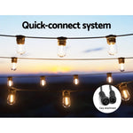 17m Solar Festoon Lights Outdoor LED String Light Christmas Party Decor 2pcs - Home & Garden > Lighting