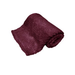 180GSM Soft Popcorn Coral Fleece Throw Rug 127 x 152cm Plum - Home & Garden > Bedding