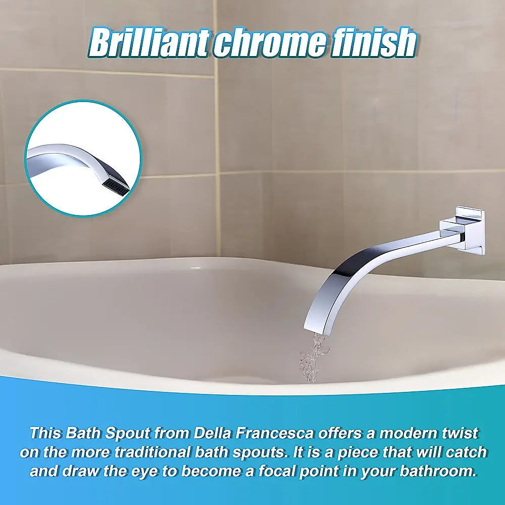 180mm Bath Spout Polished Chrome Finish - Furniture > Bathroom