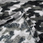 190GSM Boys Cool Ultra Soft Coral Fleece Throw 127 x 152cm Army Camouflage - Home & Garden > Bedding