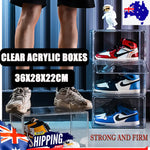 1PC Ultra-clear sneaker storage magnetic side display acrylic shoe box shoe box - Home & Garden > Storage