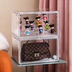 1PC Ultra-clear sneaker storage magnetic side display acrylic shoe box shoe box - Home & Garden > Storage