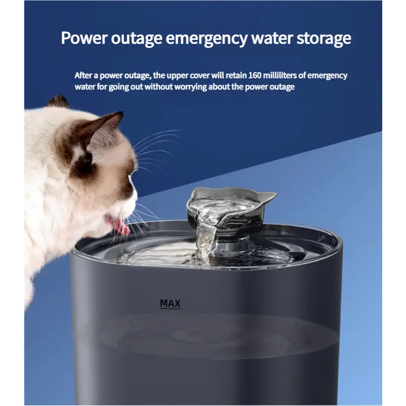 2.2L Intelligent Sensing Pet Water Fountain with Smart Sensor and Filter – Black Design - Pet Care > Cat Supplies >