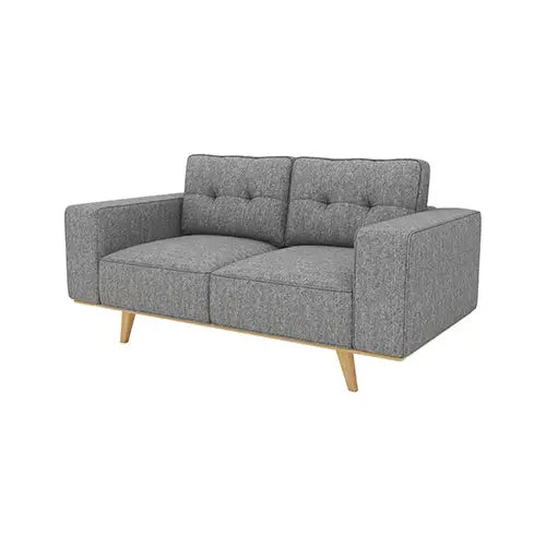 2-3 Seater Fabric Sofa Upholstery Pocket Spring Wooden Frame Grey Colour - Furniture > Sofas